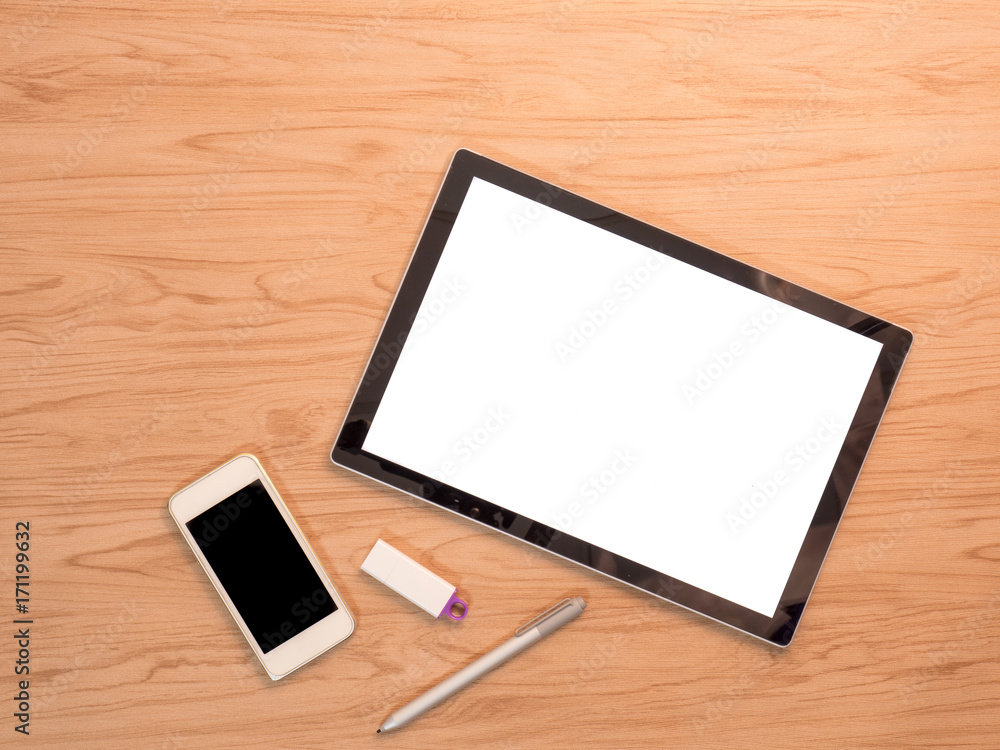 flat lay with tablet flat lay with tablet