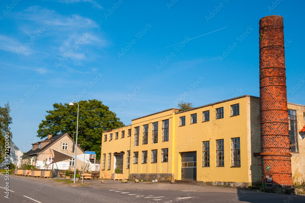 Former Fanefjord diary building in Denmark Former Fanefjord diary building in Denmark
