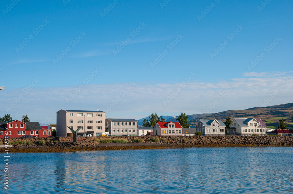 cityscape of Akureyri in Iceland