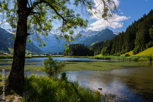 Lake in Lenk Switzerland photo