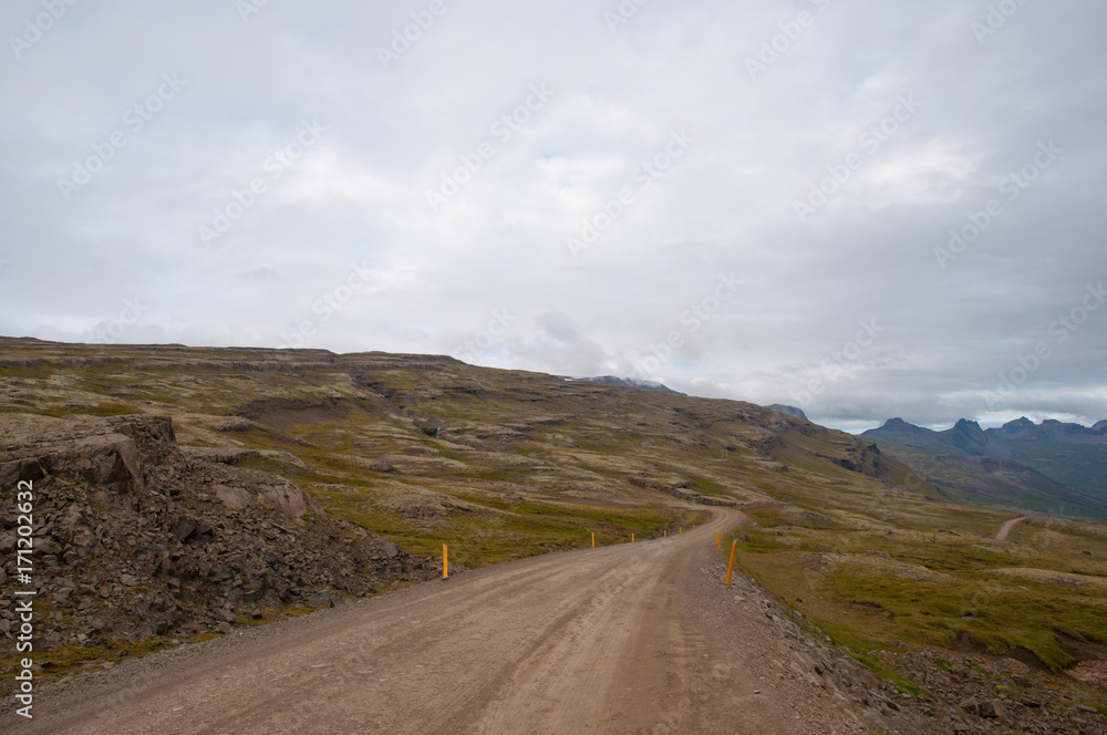 oxi mountain road in East Iceland