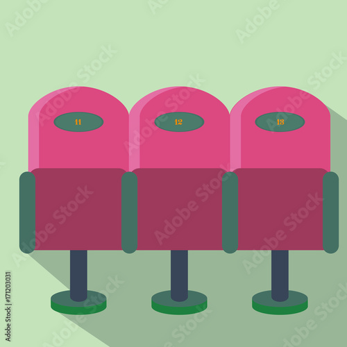 Kinostühle Flat Icon Design