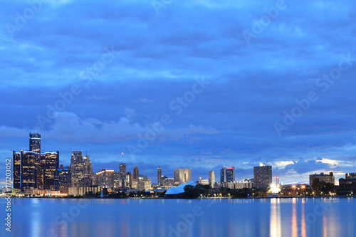 Detroit Skyline from Belle Isle at night © Harold Stiver
