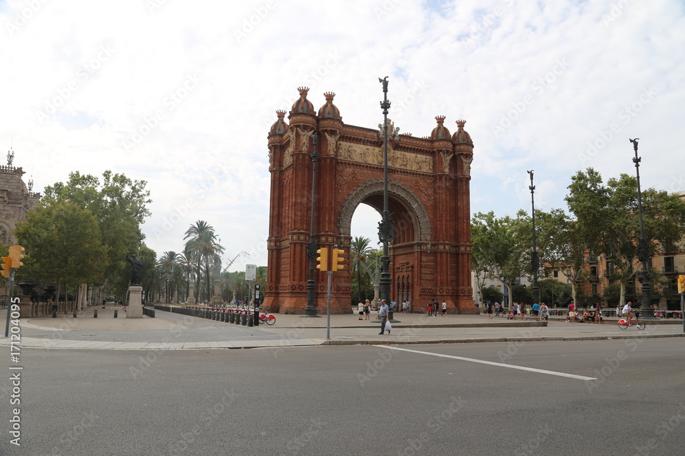 Fototapeta premium arc de triomphe barcelone