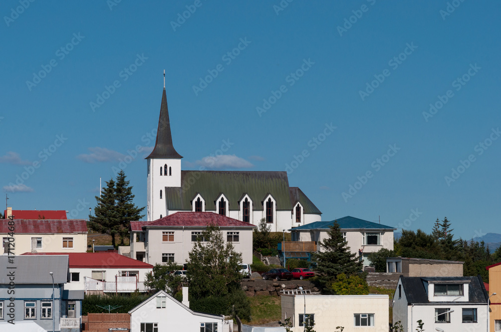 Church in town of Borgarnes in Iceland