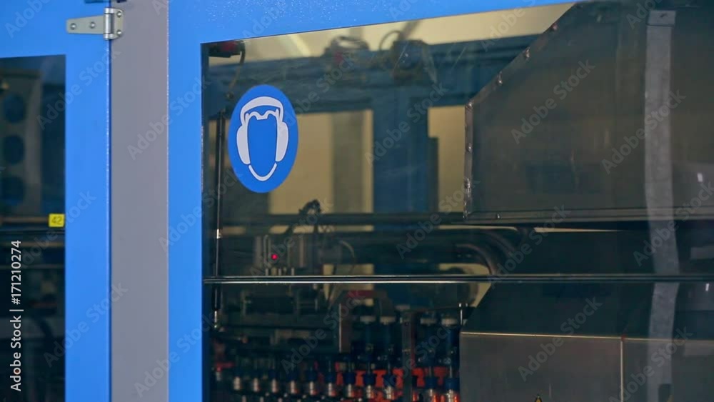 Factory production line. Factory manufacturing equipment. Modern ...