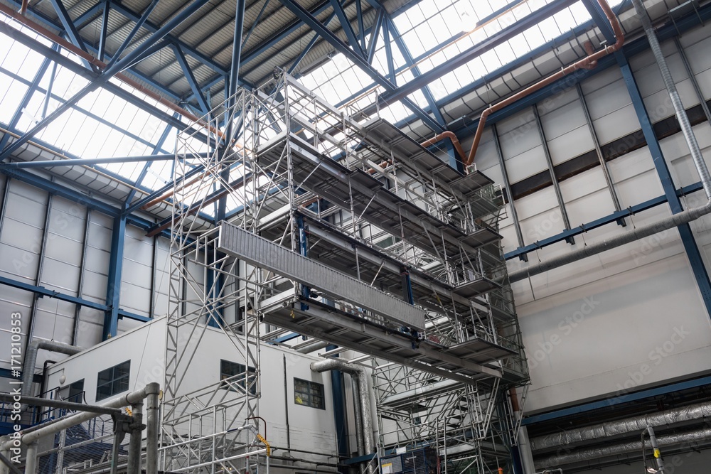 Aircraft maintenance platforms at airlines maintenance facility Aircraft maintenance platforms at airlines maintenance facility