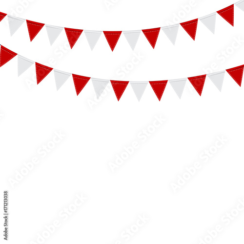 Party Background with Flags Vector Illustration