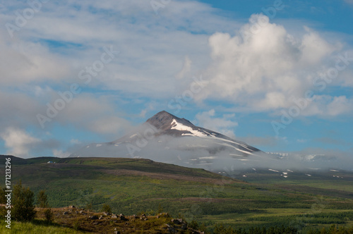 Sulur mountain near Akureyri in North Iceland photo