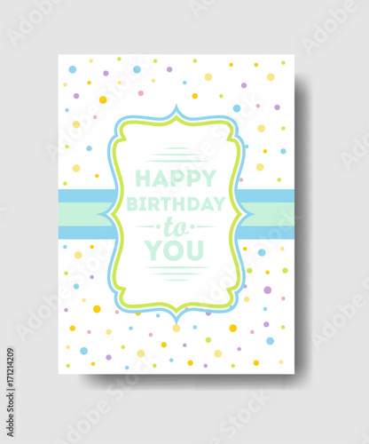Isolated birthday card