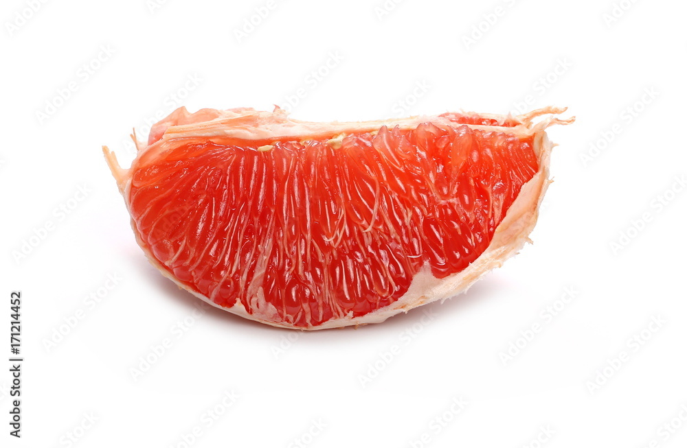 Grapefruit slices isolated on white background Grapefruit slices isolated on white background