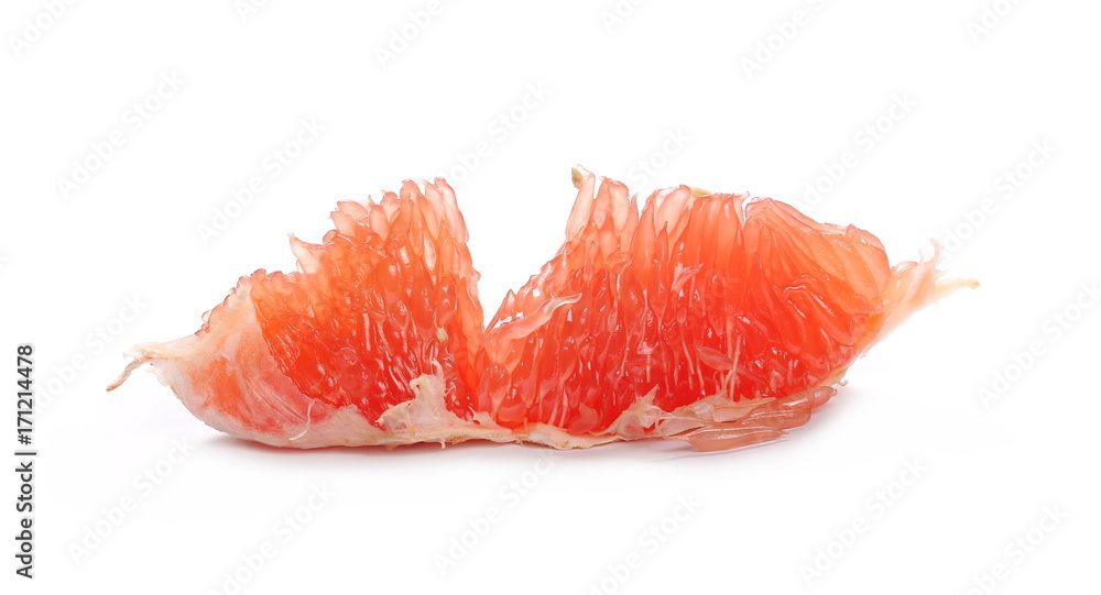 Grapefruit slices isolated on white background Grapefruit slices isolated on white background