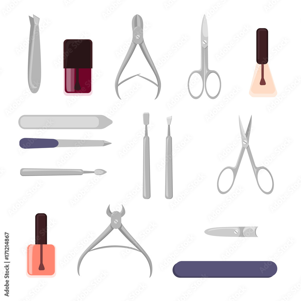 Manicure cosmetics set. Manicure cosmetics set.