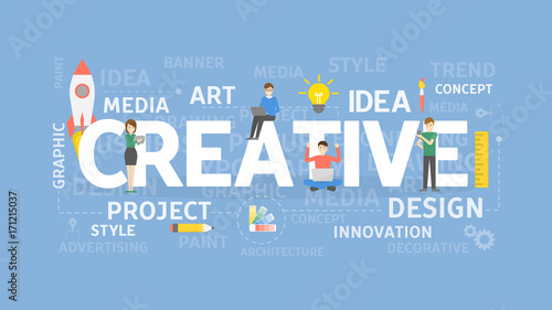 Creativity illustration concept. © inspiring.team
