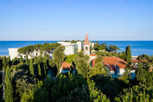 Sveti Andrija island, also Red island near Rovinj, Croatia photo