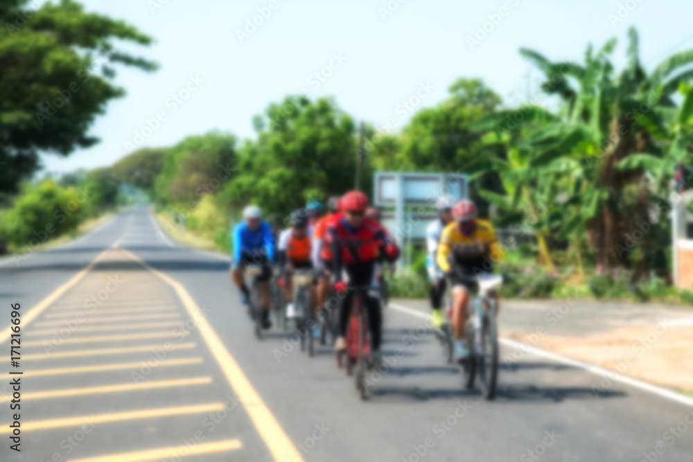 Blur active road bicycle racer on outdoor training Blur active road bicycle racer on outdoor training