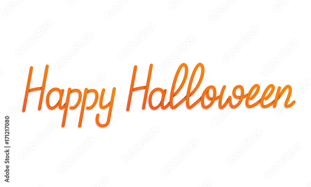 Fototapeta Halloween. Happy Halloween hand lettering. Trendy typography for 31 october Halloween