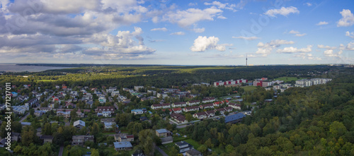 Aerial view of city Tallinn Estonia, distrikt Lasnamjae photo