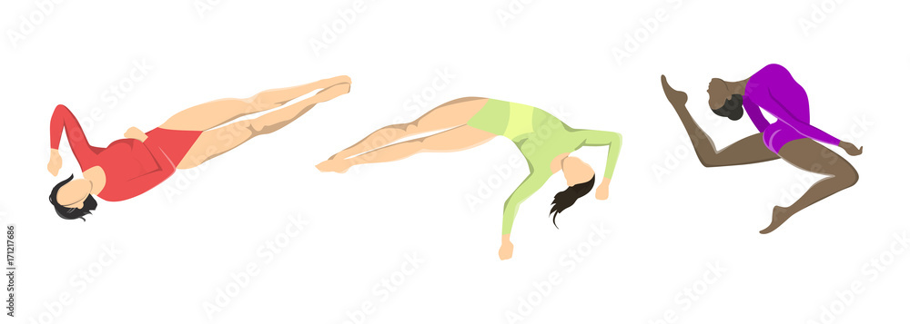 Woman at gymnastics. Woman at gymnastics.