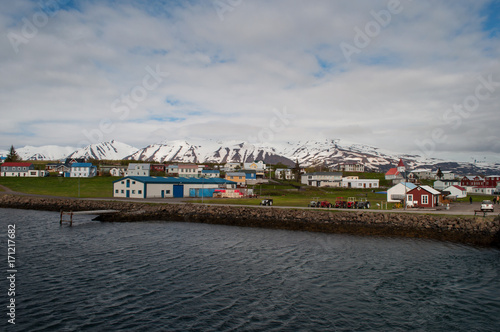 Village of Hrisey in Iceland