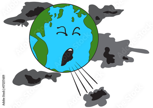 Coughing planet Earth