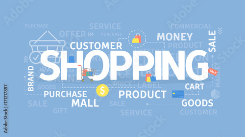 Shopping illustration concept.