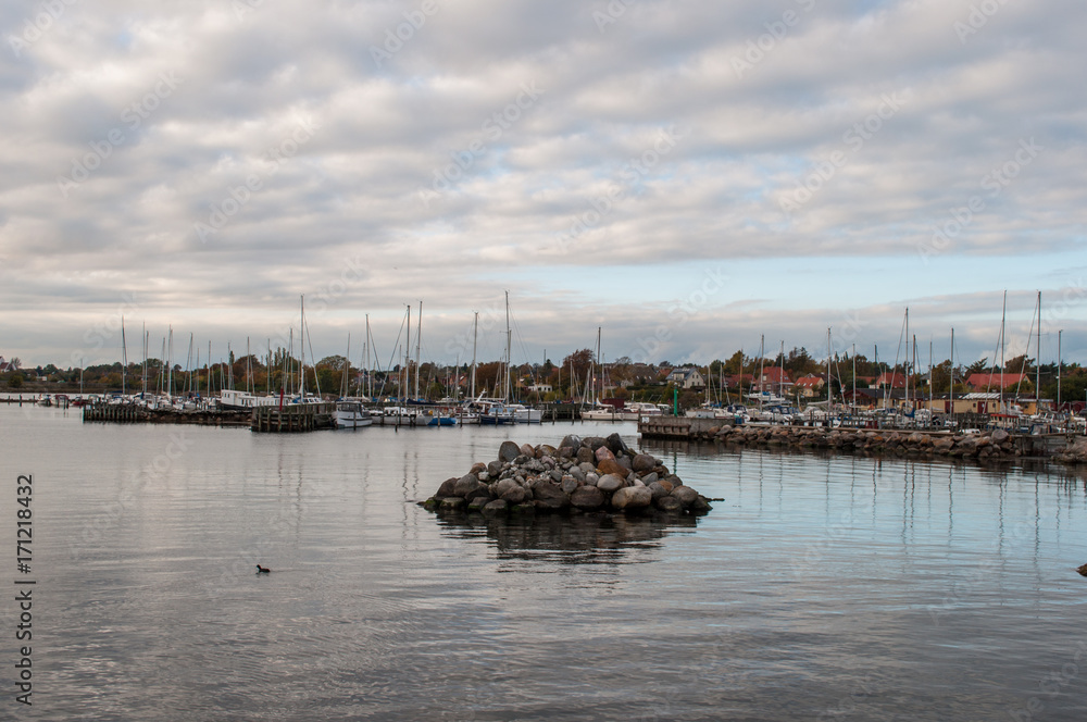 Kalvehave harbor in Denmark