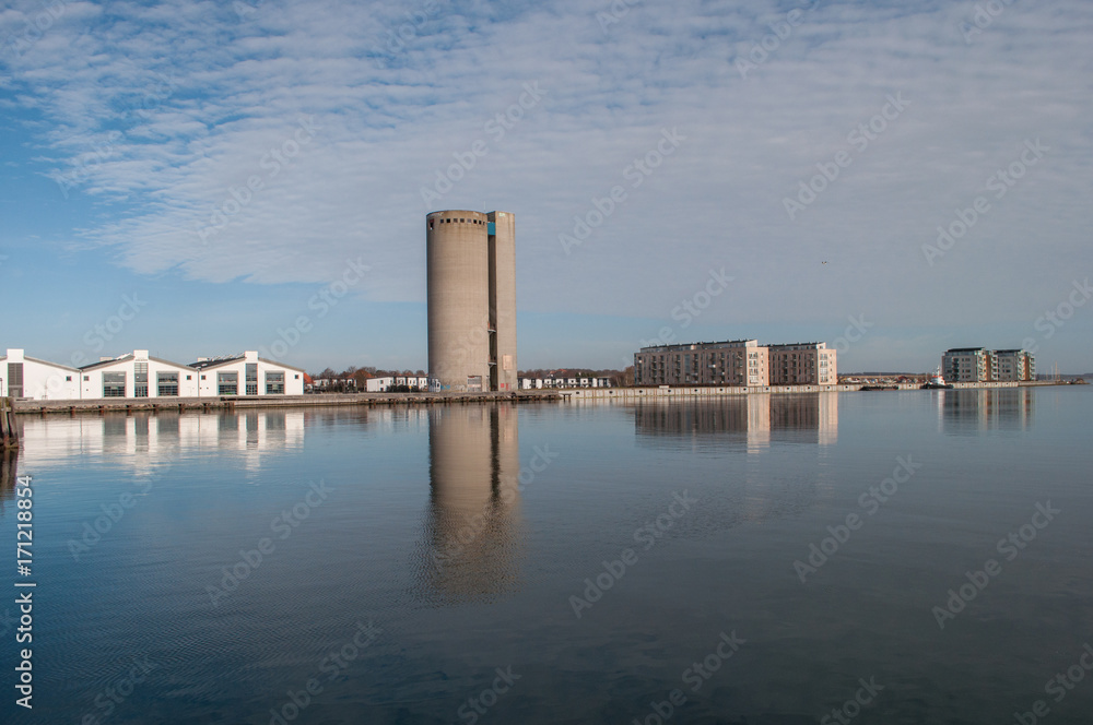 Naklejka premium Vordingborg skyline in Denmark
