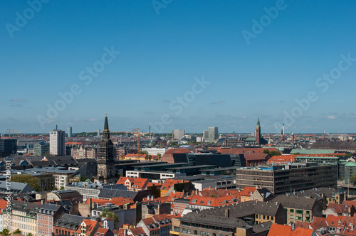 aerial view of Copenhagen in Denmark