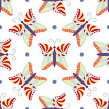 Seamless tiling butterfly pattern