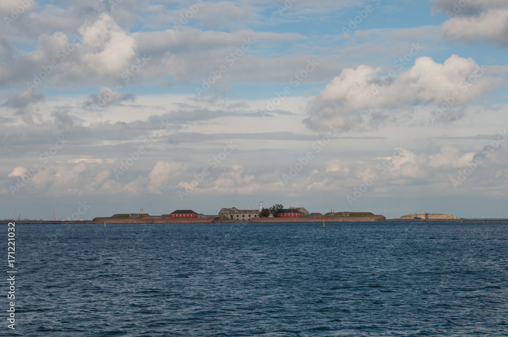 trekroner fortress in Copenhagen harbor in Denmark