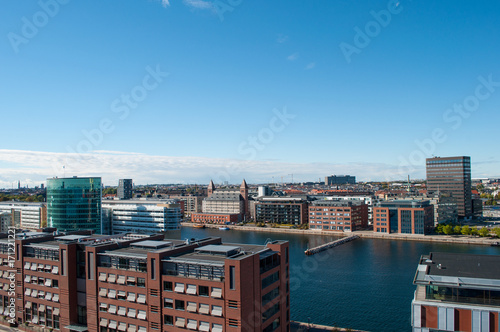 Copenhagen harbor in Denmark photo