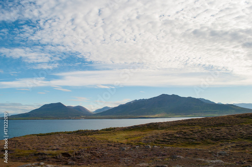 landscape on island of Hrisey in Iceland