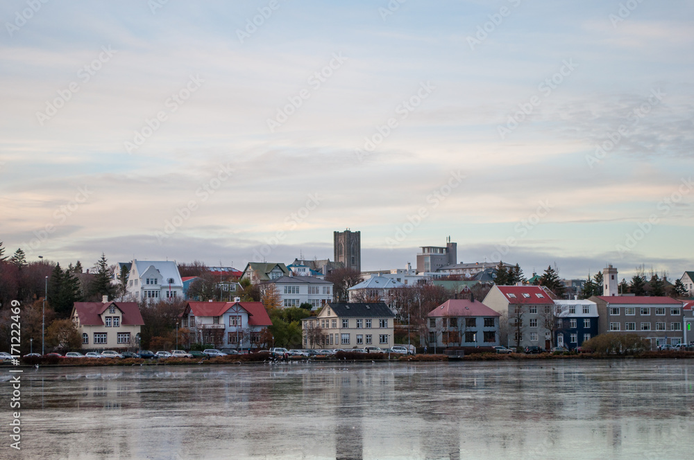 Fototapeta premium city of Reykjavik in Iceland