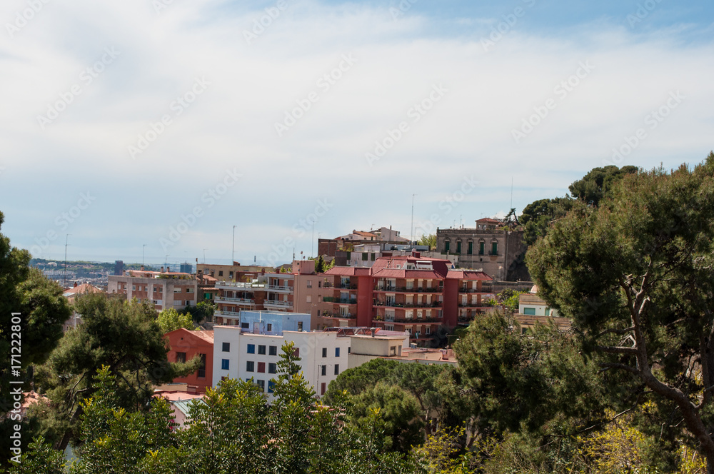 apartment buildings in the hills of Barcelona