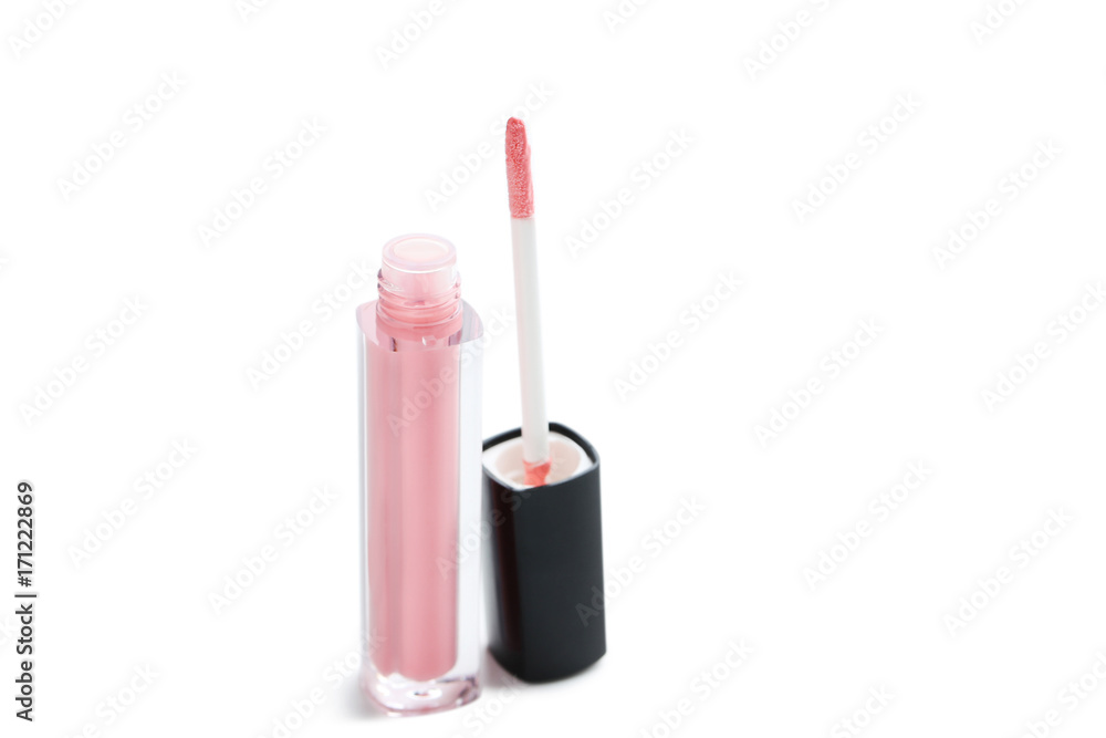 Colorful lip gloss isolated on a white background Colorful lip gloss isolated on a white background
