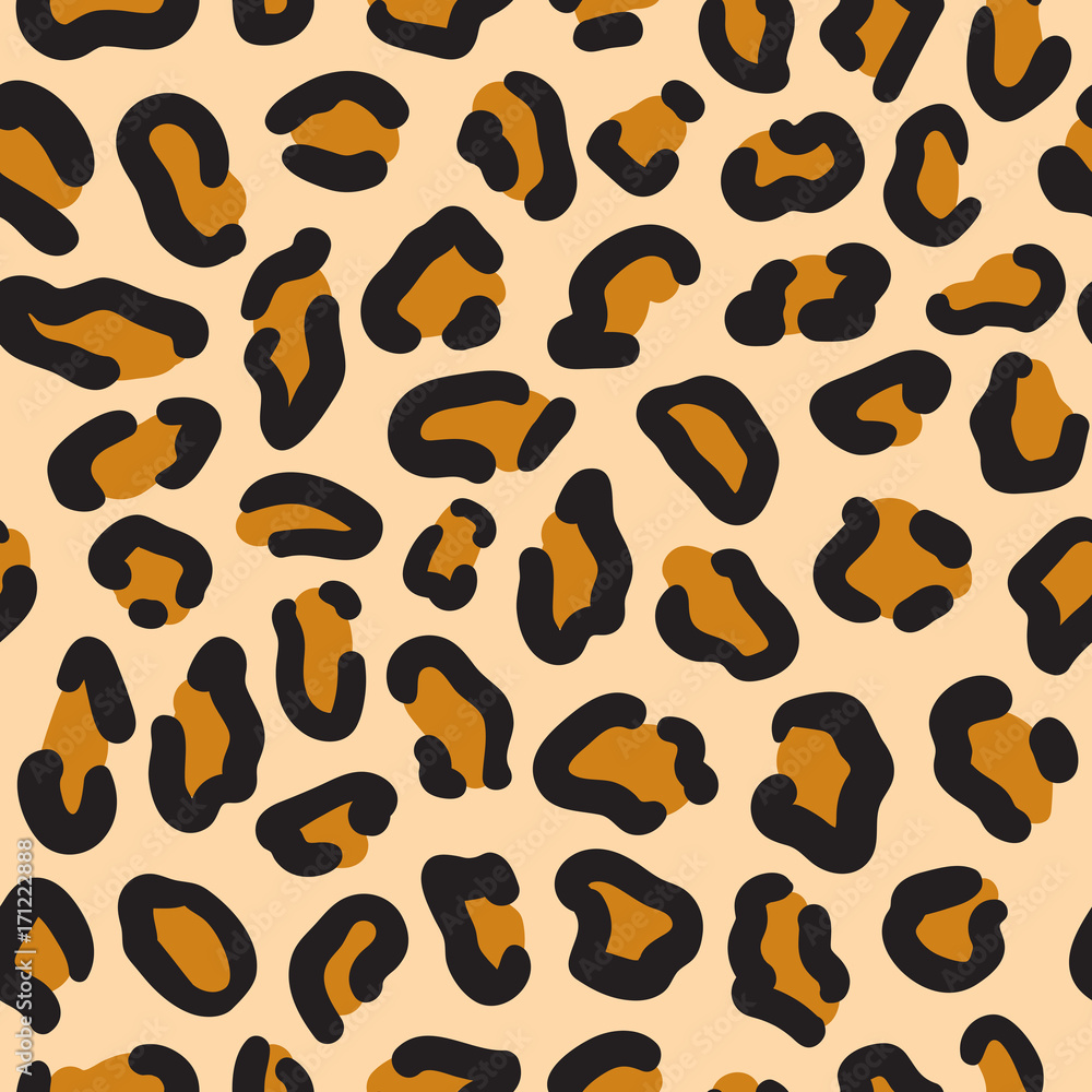 Leopard seamless pattern. Leopard spots. Fashion cheetah print. Popular texture.