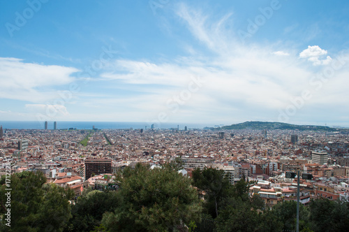 view over Barcelona in Spain