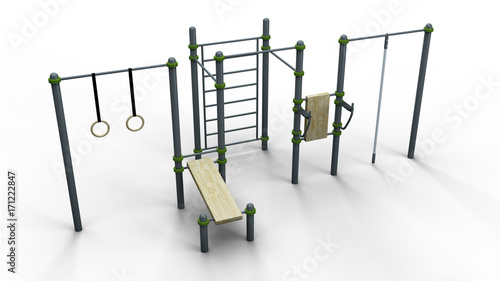 Fotografie street sport rack 10 3d illustration render