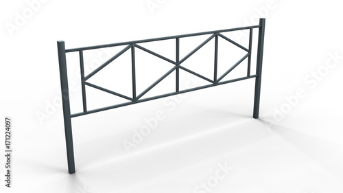 section of the fence 2 3d illustration render