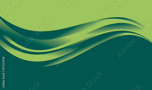 abstract gradient wave background for web and print. vector illustration for surface design. fluent water green color element.