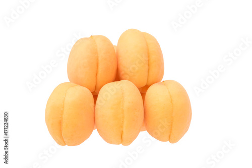 Uzbekistan apricots stacked together