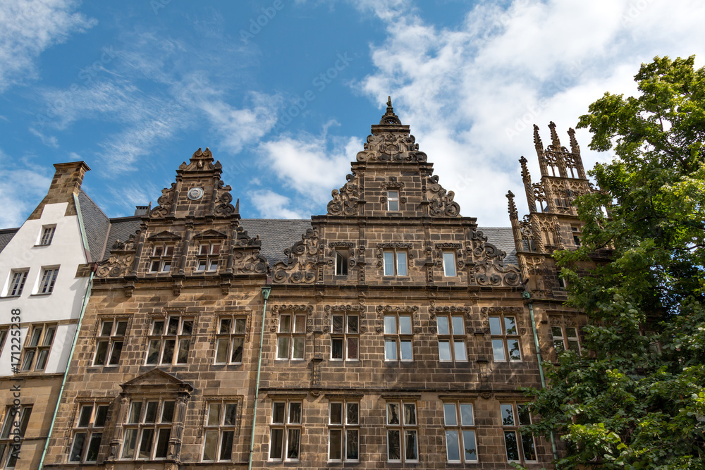 Naklejka premium Giebelhäuser am Prinzipalmarkt, Münster NRW