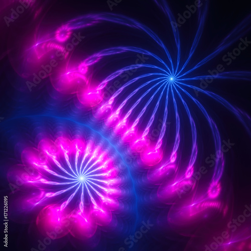 Extraordinarily beautiful dandelion. Fiery rain. Colorful fireworks. 3D surreal illustration. Sacred geometry.Mysterious relaxation pattern.Fractal abstract texture.Digital artwork graphic magic