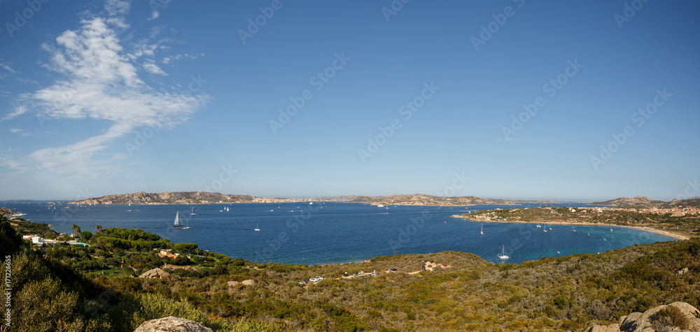 View on Maddalena Island from Capo Sardinia, Sardinia, Italy