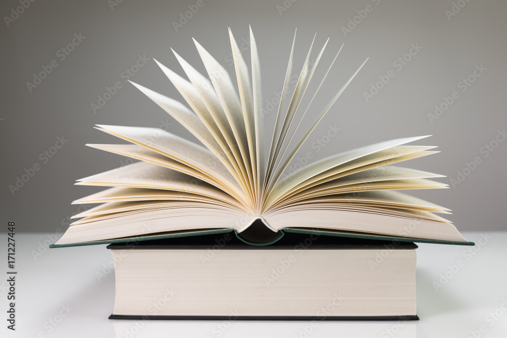 Obraz premium aufgeschlagenes Buch auf Roman