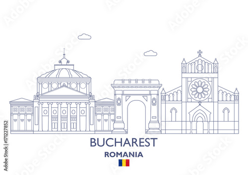 Bucharest  City Skyline, Romania photo