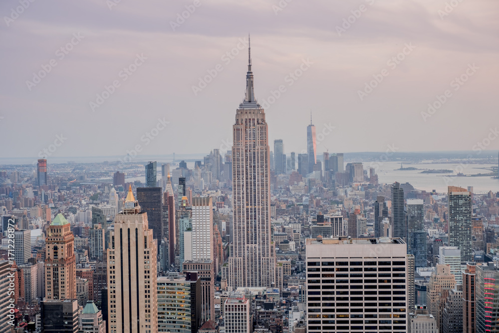 Landscape skyline of the city of New York