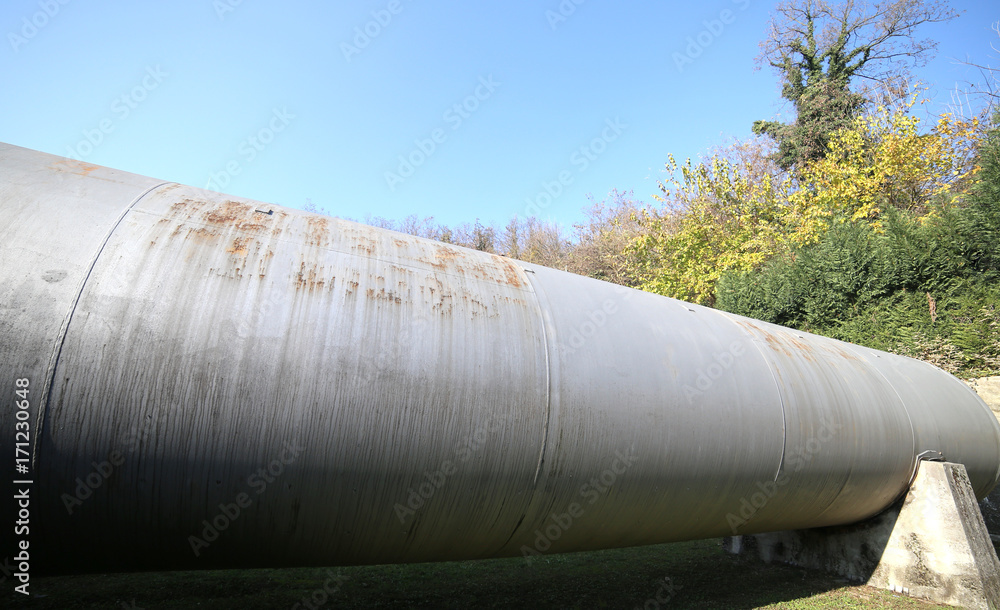 Huge gas storage tanks in an industrial area. Huge gas storage tanks in an industrial area.