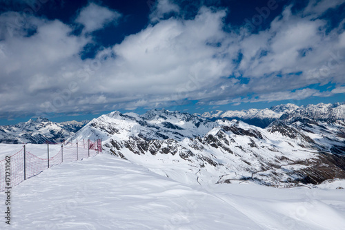 Winter landscape of Alpine mountain range. Solden, Austria © DarwelShots